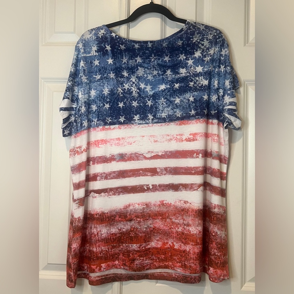 Great Northwest Indigo, patriotic, American flag-themed t-shirt 2X - Picture 2 of 3